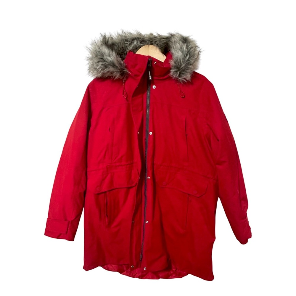 Lands' End Expedition Down Parka Jacket Women's XL PETITE 18P Red Hood NWOT - Picture 13 of 16